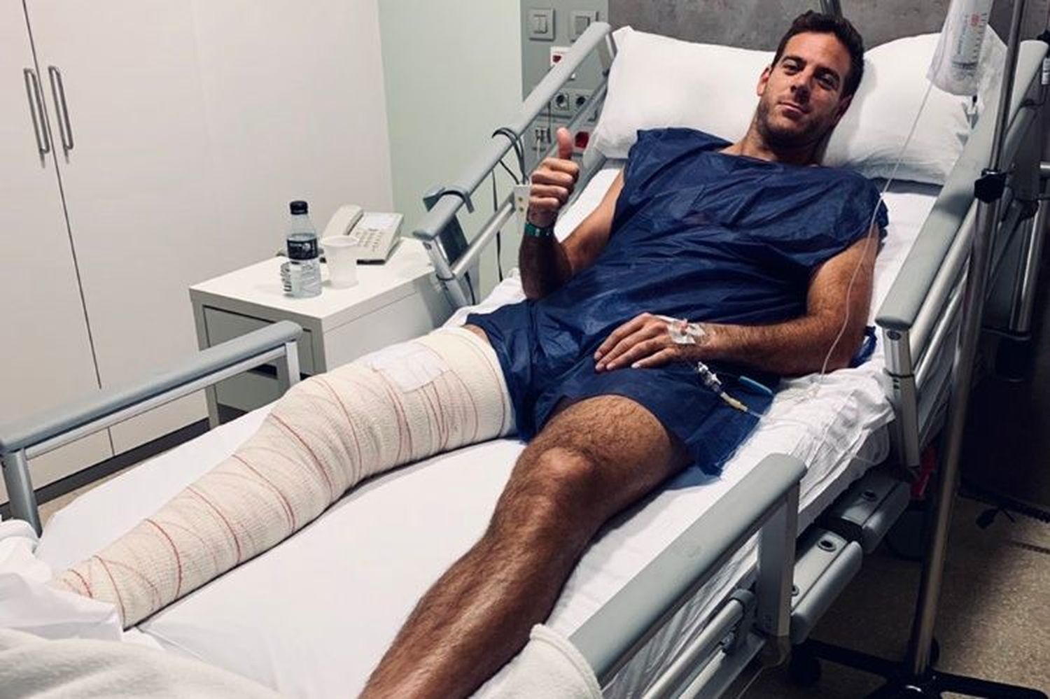 Del Potro fue operado hoy en Suiza de la rodilla por tercera vez