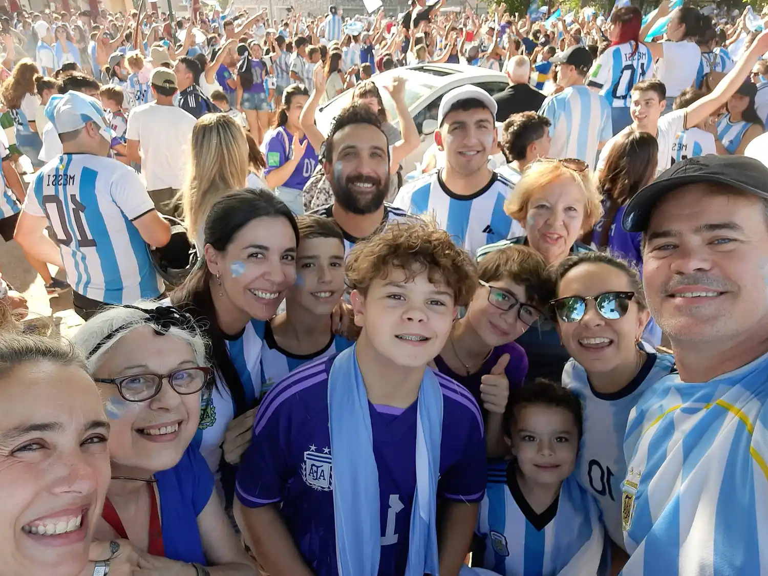 Piaggio festejó el título de la Scaloneta en la Costanera: "Gracias querida selección"