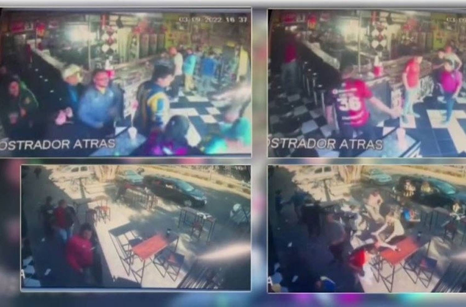 Golpes, piedrazos y corridas: brutal pelea entre hinchas de Central y Newells en un local de comidas de Pellegrini