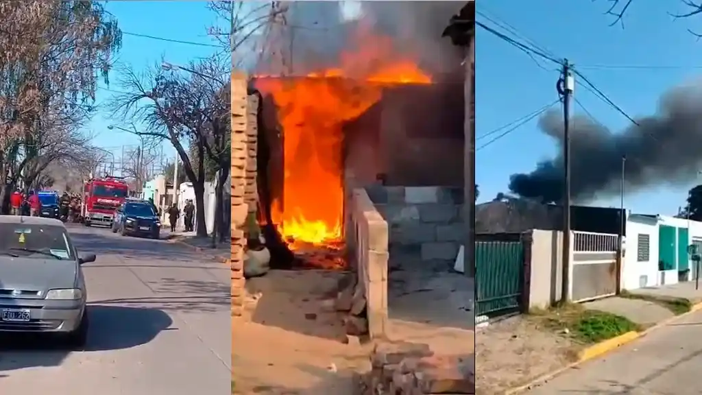 Se incendió una casa en barrio Guillermo Lehmann: el fuego se propagó a viviendas linderas