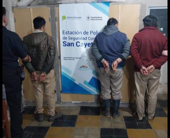 Los tres apresados
