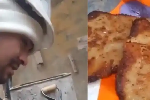 Albañiles se hicieron virales por mostrar el método para cocinar milanesas en plena construcción: “Más rico que esto no hay”