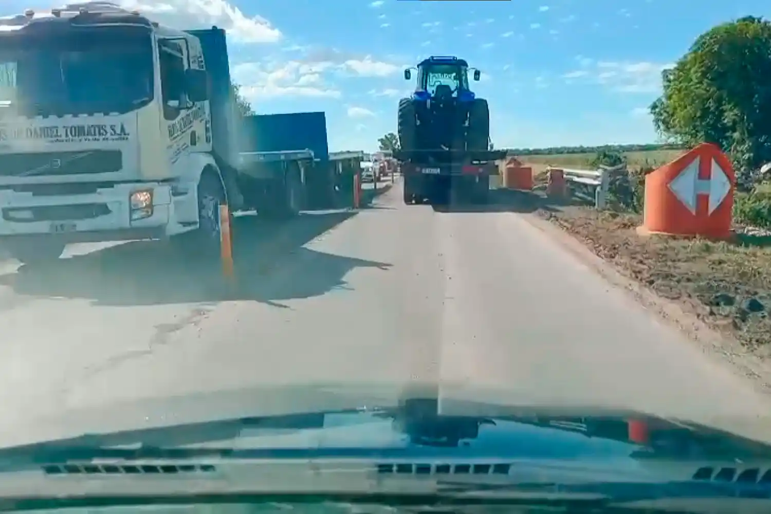 Tránsito complicado en Ruta Nacional 34 por un camión encajado: hay demoras cerca de Lehmann