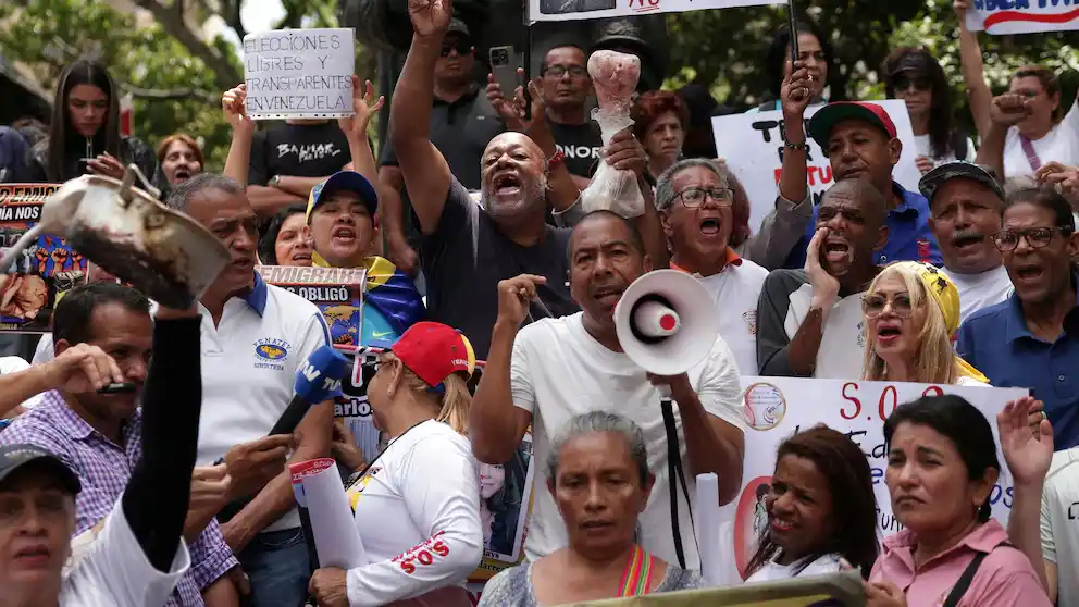 Marchas mundiales por los presos políticos en Venezuela. Foto: REUTERS/Gaby Oraa