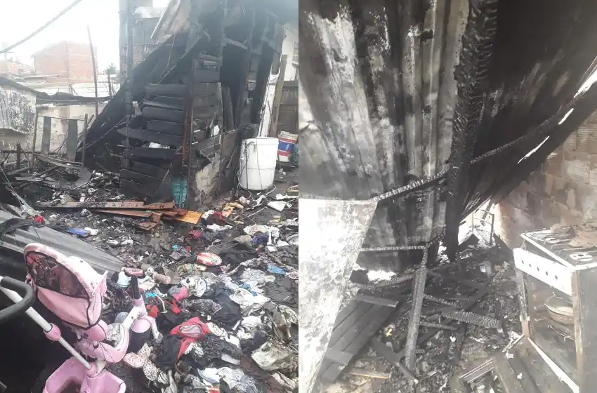 Piden donaciones para una familia que perdió su casa en un incendio a días de tener un bebé: "Sólo les quedó lo que llevaban puesto"