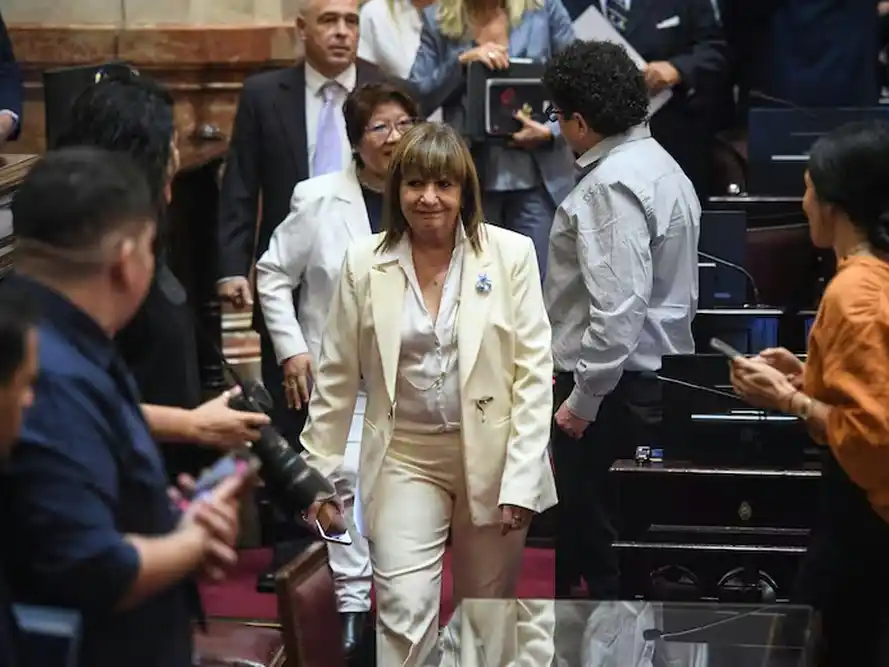 Patricia Bullrich en la sesión de hoy.