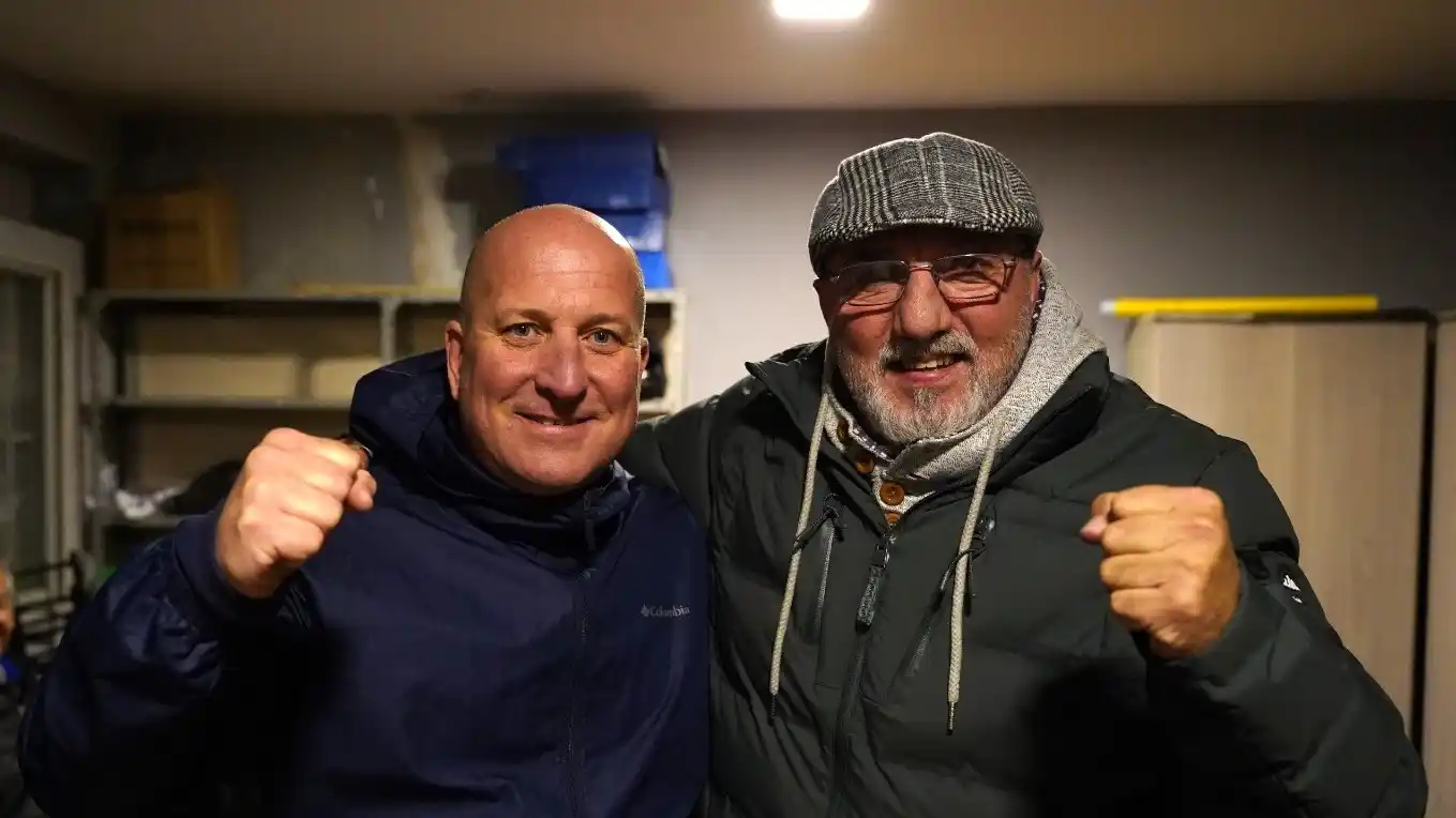 Milanesio y Martínez celebran el triunfo en Frontera (Foto: Manuel Ruiz / LVSJ)