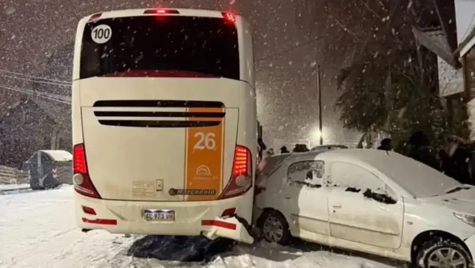 A pesar del impacto en cadena no se registraron heridos entre los alumnos ni en la conductora.