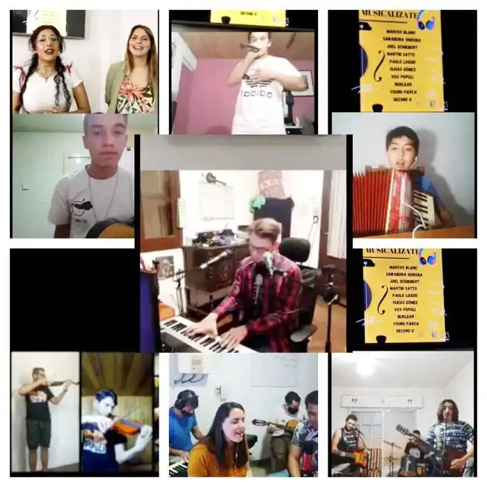  Los jóvenes  celebraron en forma virtual  el Día de la Música