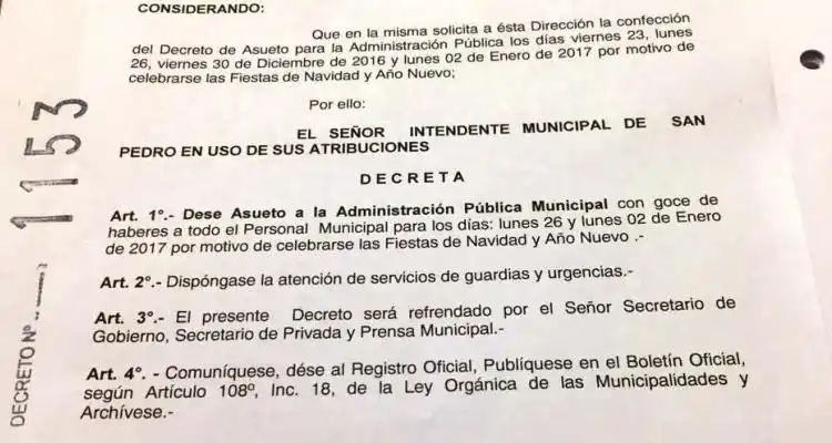 Asueto para los municipales para el lunes tras las fiestas pero no para el viernes previo