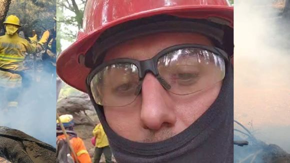 El video que publicó Bomberos sobre el trabajo del brigadista sampedrino Luis Torrens