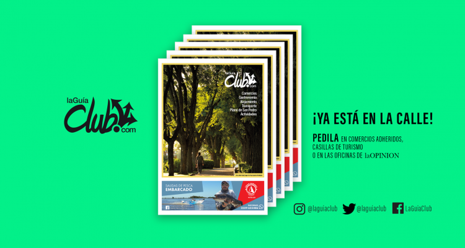 La Guía Club está en la calle y se consigue gratis en todos los comercios adheridos