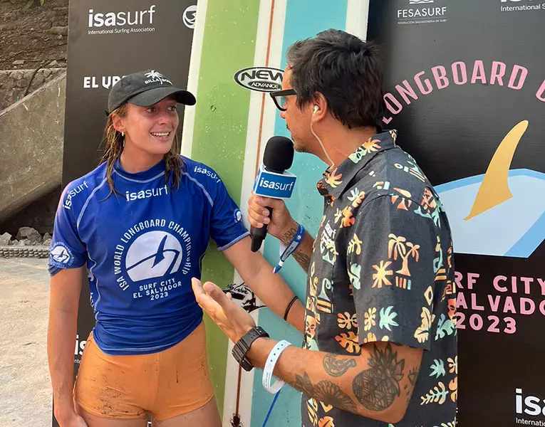 Buena labor de Evelyn Gontier en la selección argentina de surf