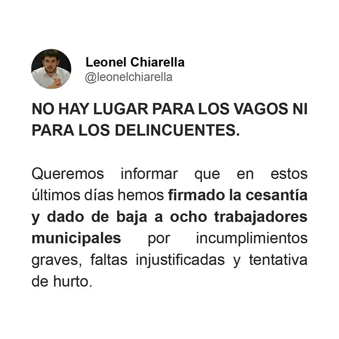 Chiarella despidos