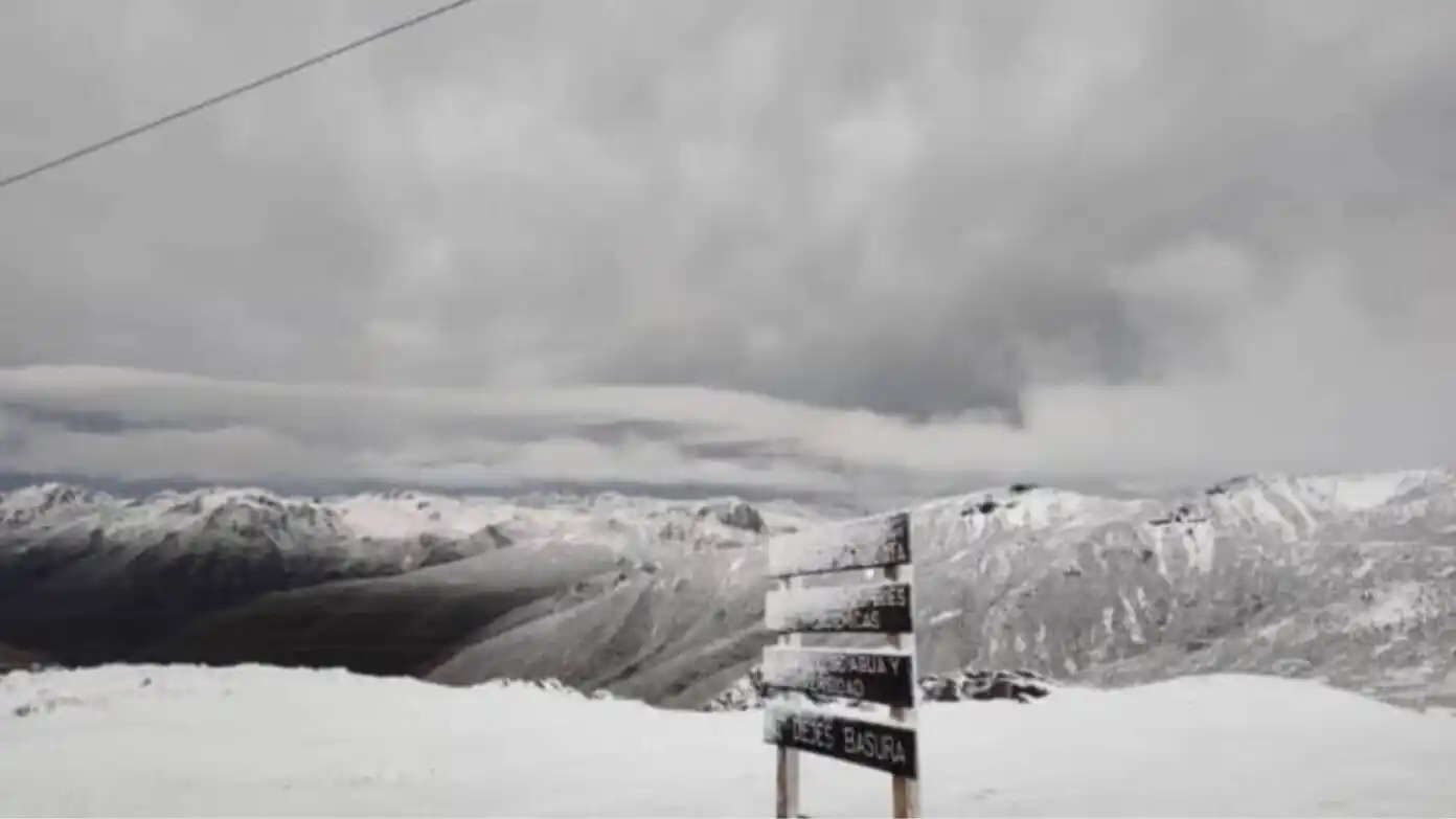 Así fue la espectacular nevada en la estación Pico Espejo este 1Sep (+Video)