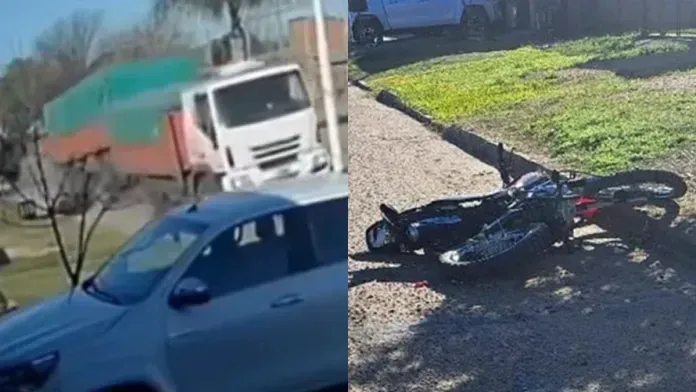 “No hubo un choque previo, el motociclista perdió el equilibrio y cayó debajo del camión”, afirma la Policía