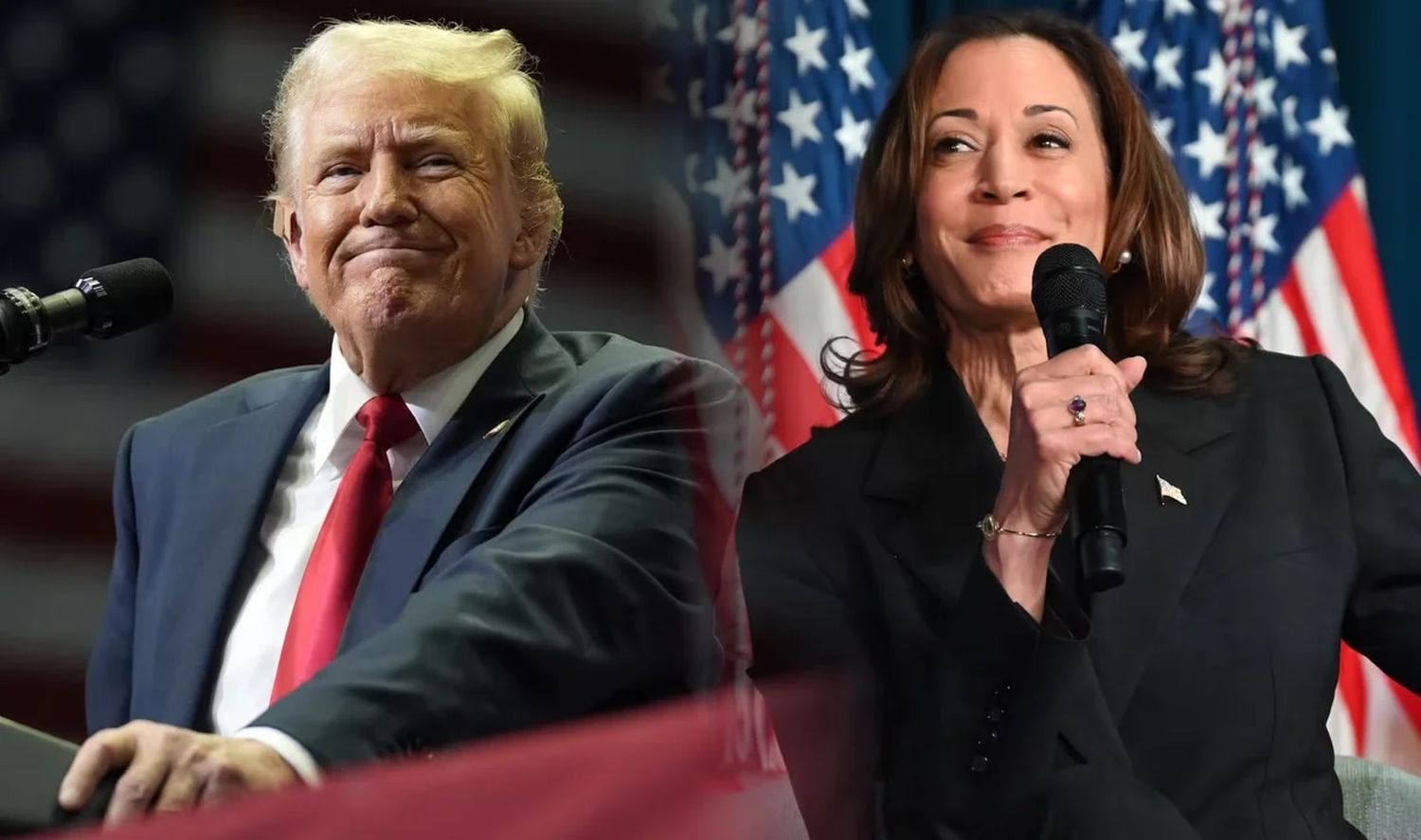 Donald Trump y Kamala Harris.