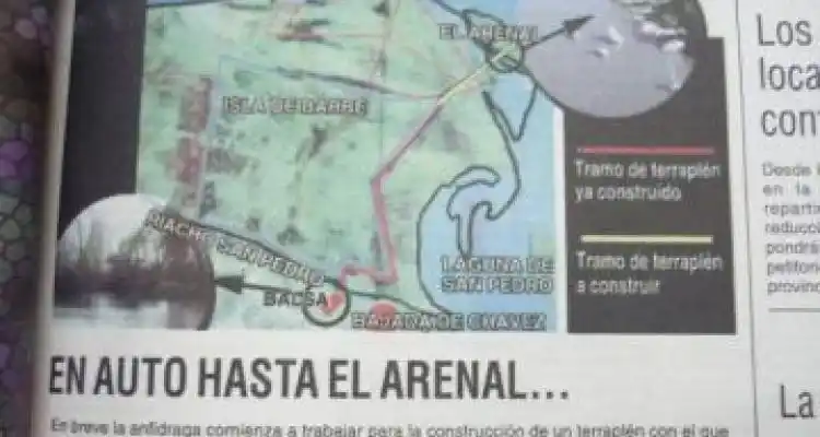 Los terraplenes en la Isla de Barbé estaban acordados con Barbieri