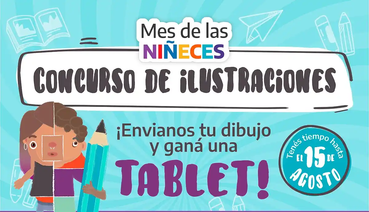 Concurso de dibujo que tiene una tablet como premio