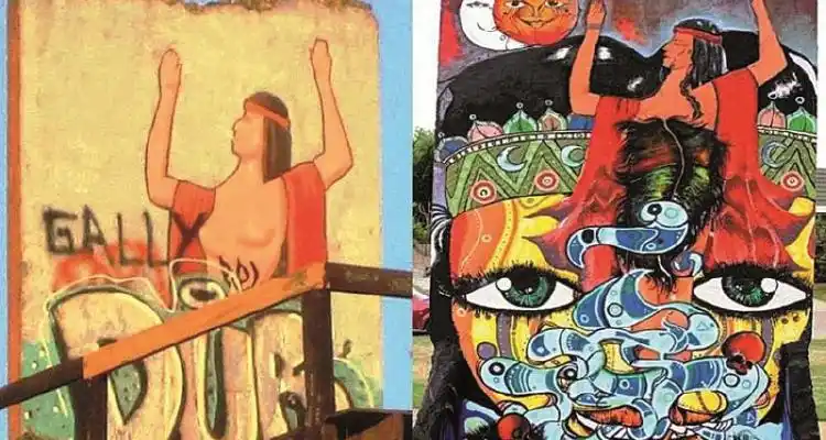 Jóvenes sampedrinos intervinieron con arte a la India