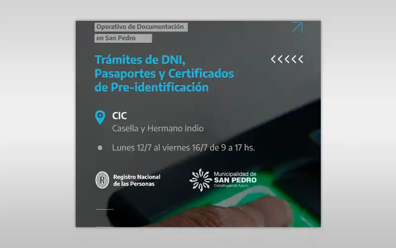 Operativo del RENAPER en San Pedro
