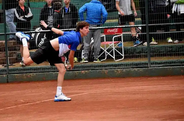 Germán Delcanto llegó a la semifinal de dobles en el Palomar