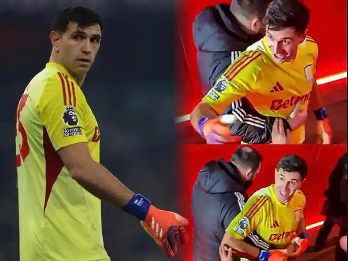 Dibu Martínez se cruzó con los hinchas del Arsenal y volvió a incendiar las redes.