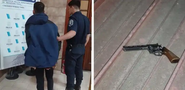 Aprehendieron a un sujeto que circulaba con un revólver.