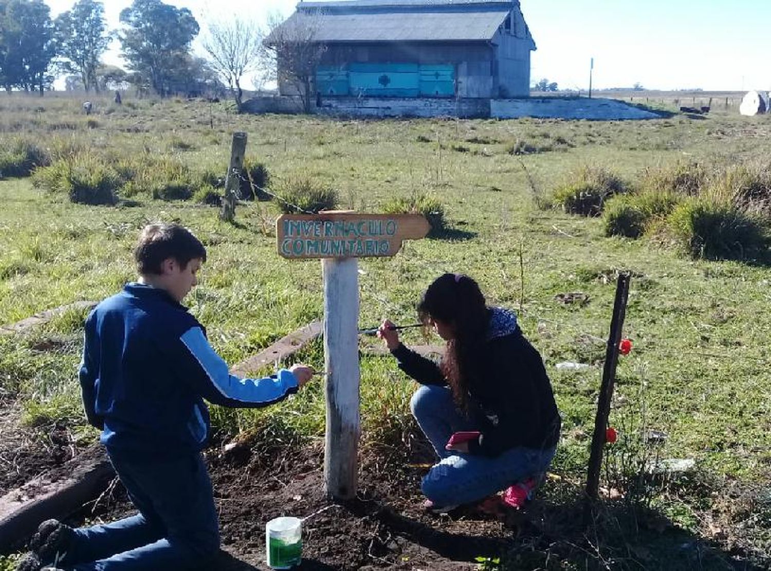 La Escuela Secundaria de De la Canal construye un invernáculo comunitario