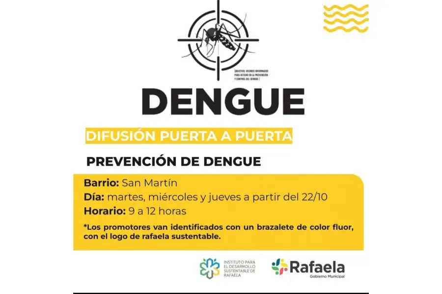 Campaña de promoción puerta a puerta en el barrio San Martín