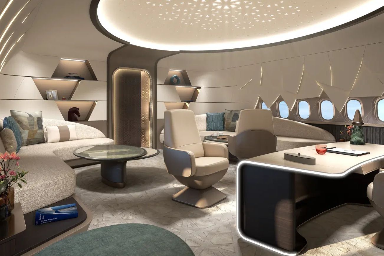 Máximo lujo y espacio: revelan nuevo concepto de cabina para el BBJ 777-9