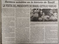 La visita del presidente de Brasil Getulio Vargas
