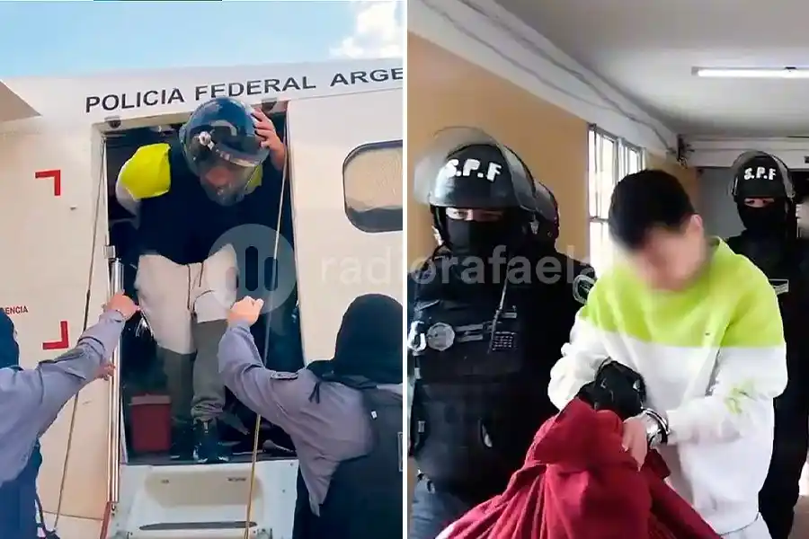 VIDEO | Con un megaoperativo federal, trasladaron a 'Yiyo' Ramallo al penal de Ezeiza: "Tenía a Rafaela bajo su dominio"