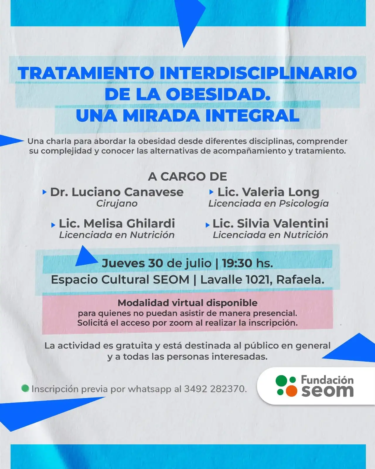 Fundación SEOM brindará una charla gratuita sobre el abordaje integral de la obesidad - 2
