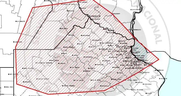 Alerta meteorológico por “tormentas fuertes”