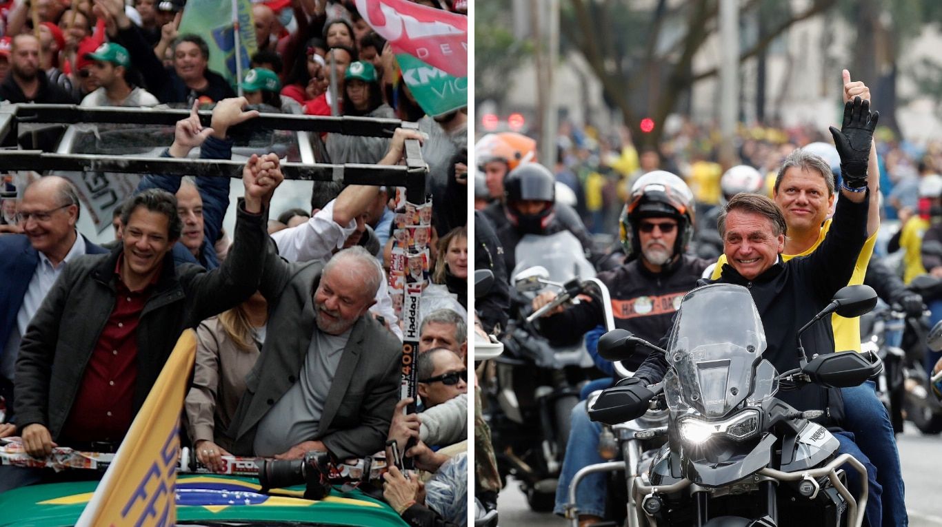 Lula da Silva y Bolsonaro cerraron su campaña y movilizaron a miles de seguidores en San Pablo