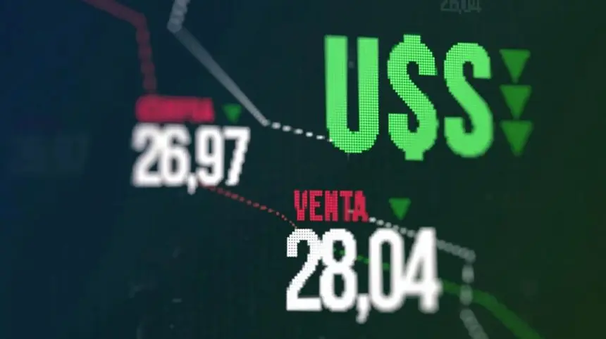 El dólar bajó otros 58 centavos