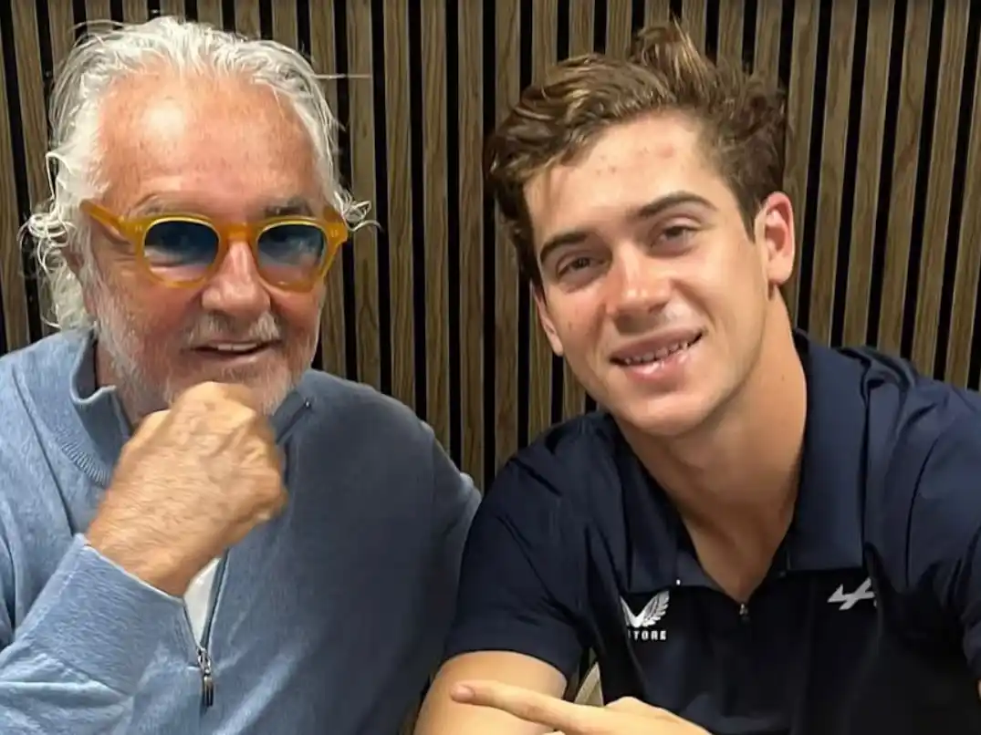 Flavio Briatore y Franco Colapinto