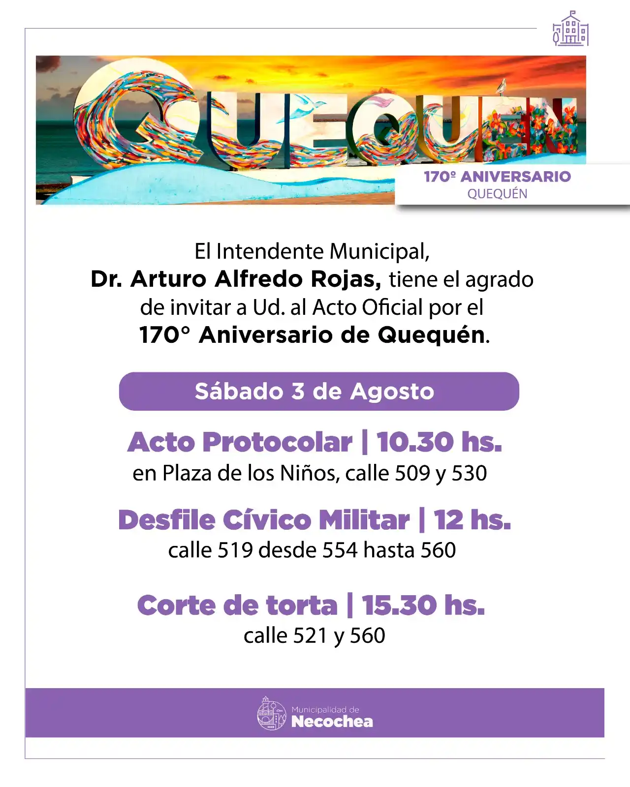 Las actividades oficiales previstas para el sábado.