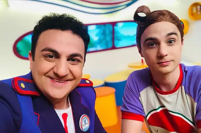 Topa y Hugo en el estudio de Junior Express