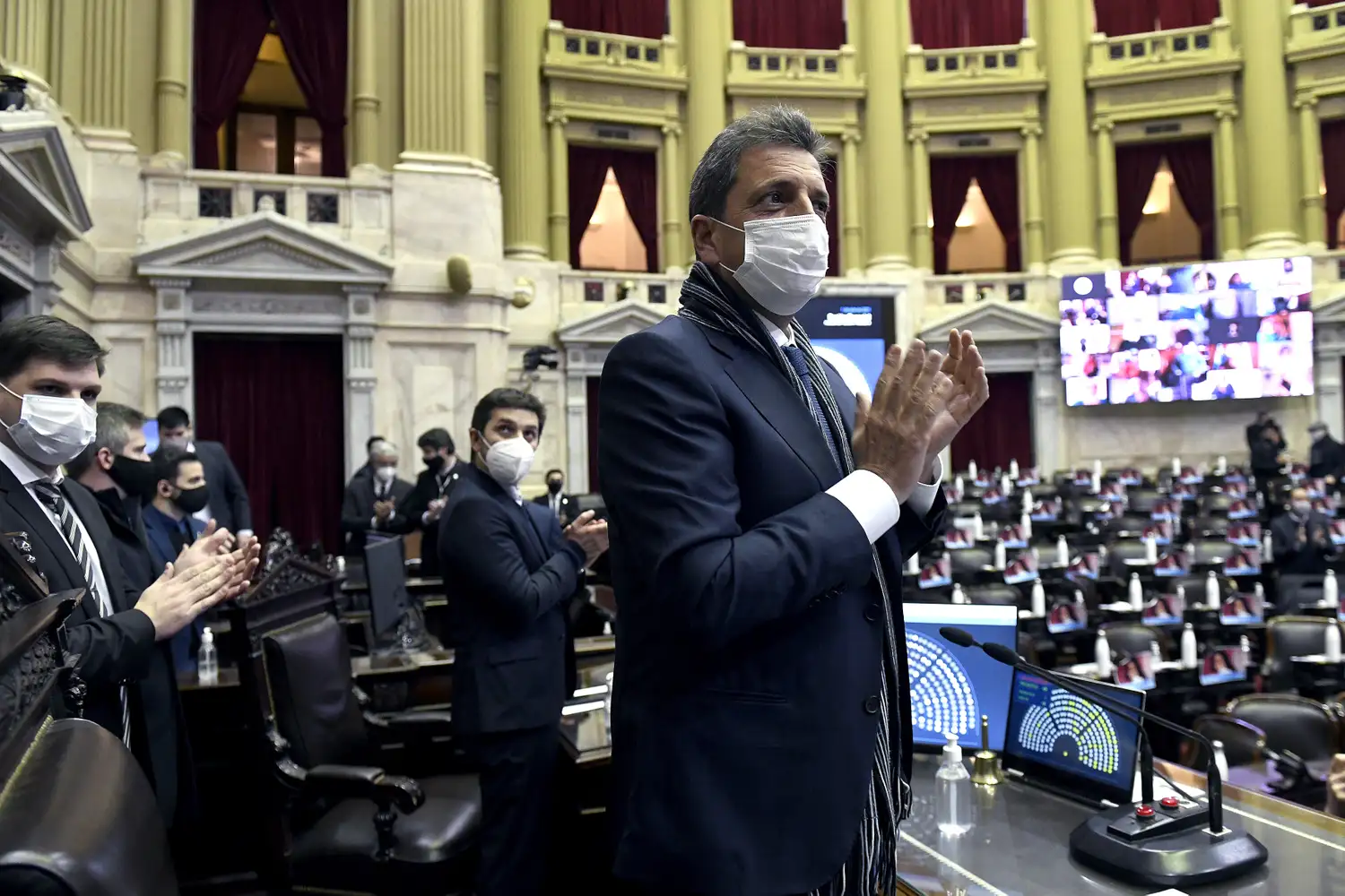 Sergio Massa, en el inicio de la sesión que culminó ayer a la madrugada.