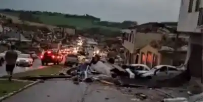 Destrozos y heridos en el sur de Brasil por fuerte temporal de granizo y viento