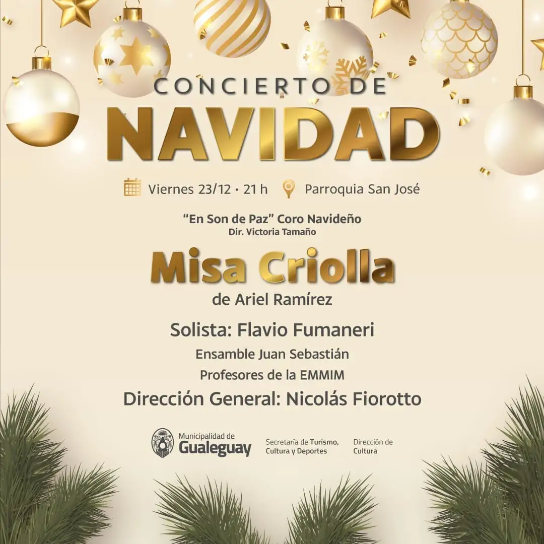 Se realizará un Concierto de Navidad