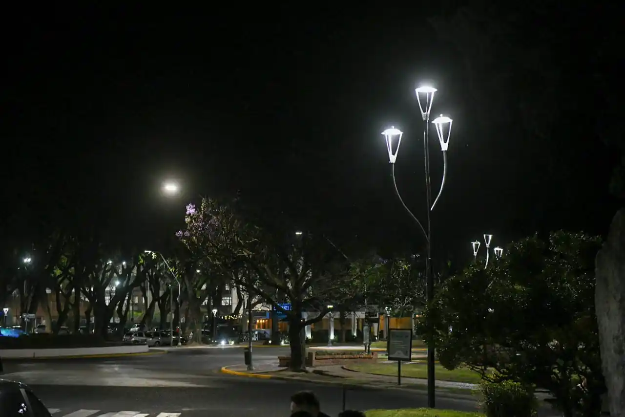 La Municipalidad renovó el sistema de luminarias LED en El Rosedal