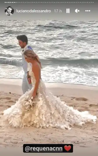 Ya casados. Foto Instagram