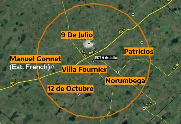 Alcance de la nueva estación de TDA