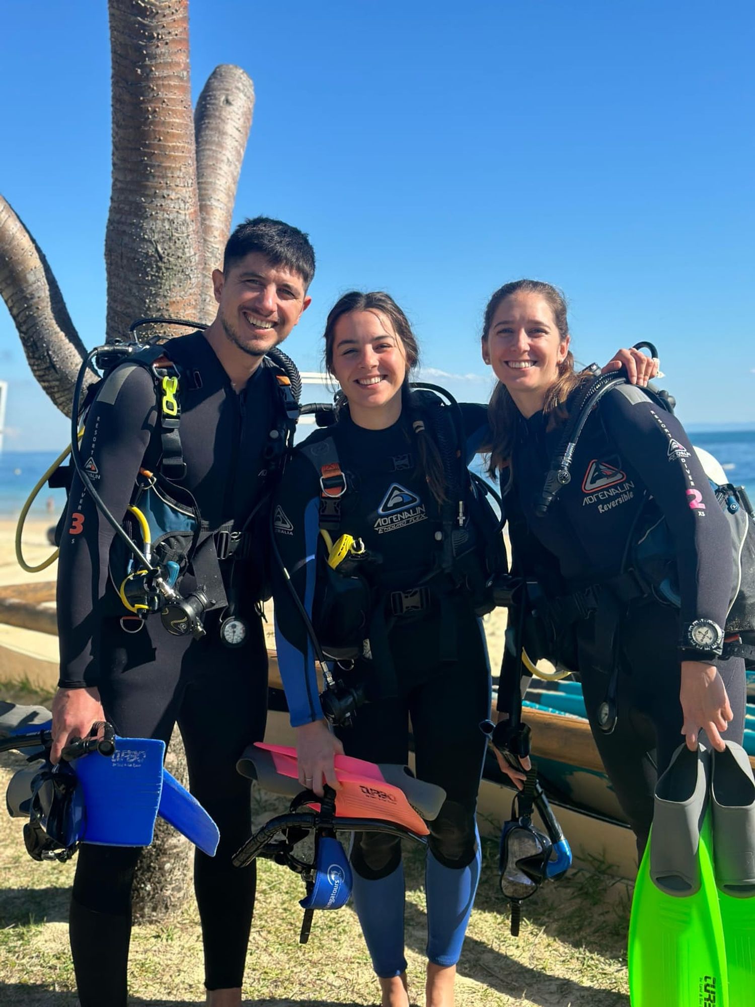 En nuestro curso de buceo, con nuestra amiga Candelaria-