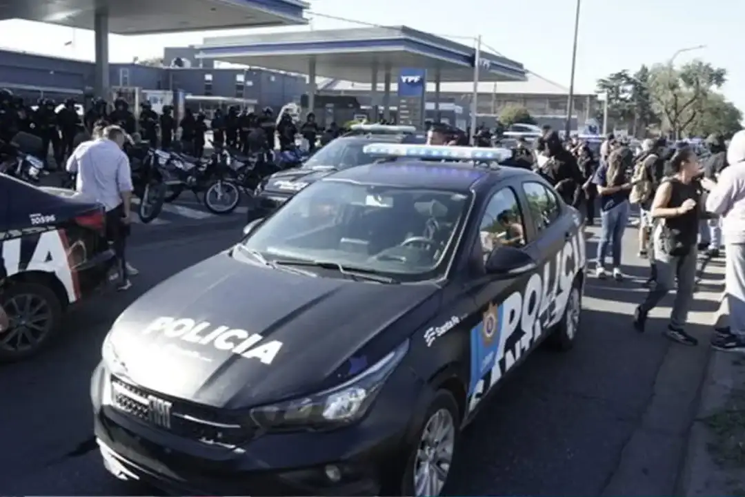Protesta policial en Santa Fe.