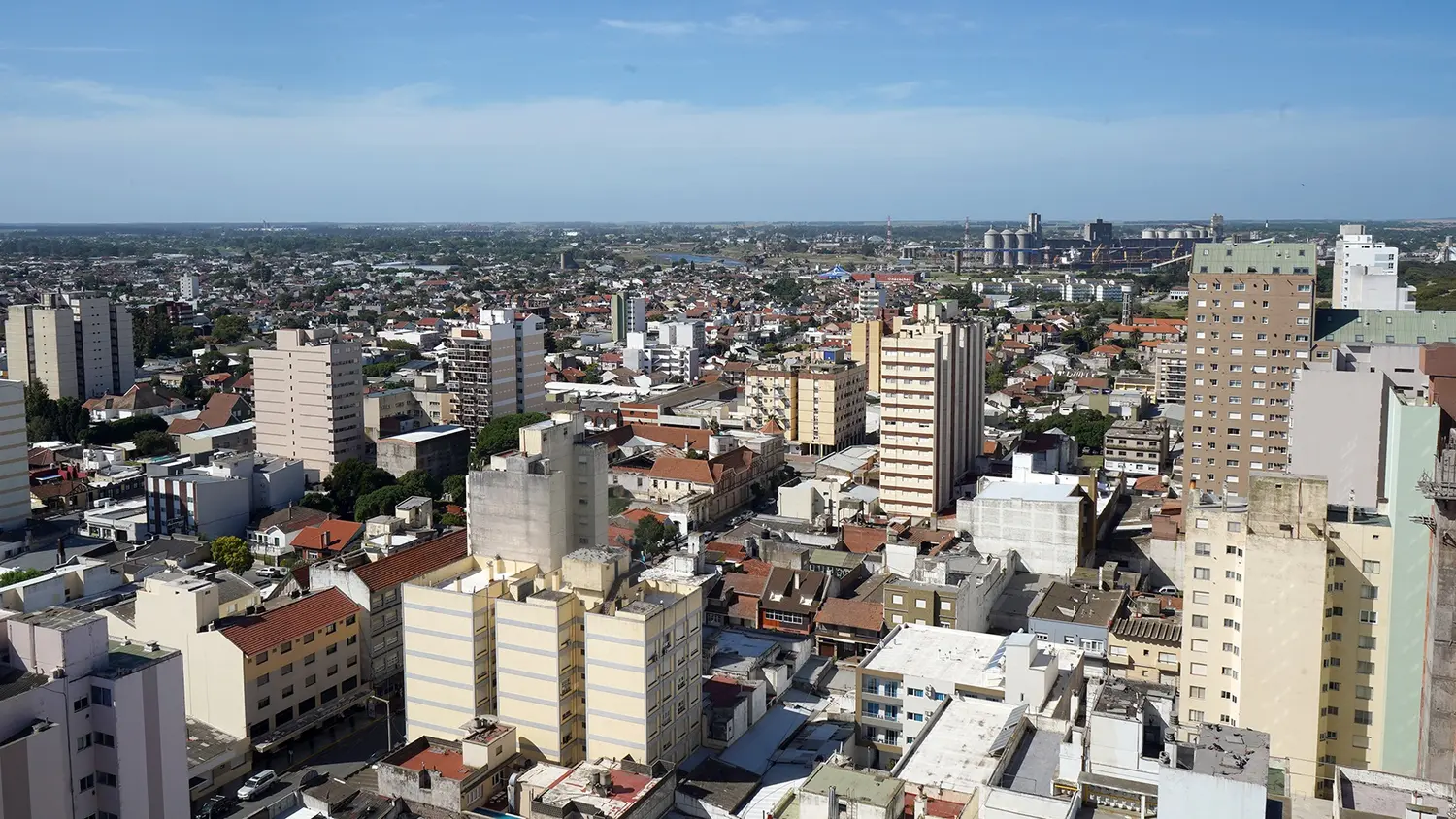 Desde lo alto. Un sector de una Necochea pujante y con un inmenso futuro