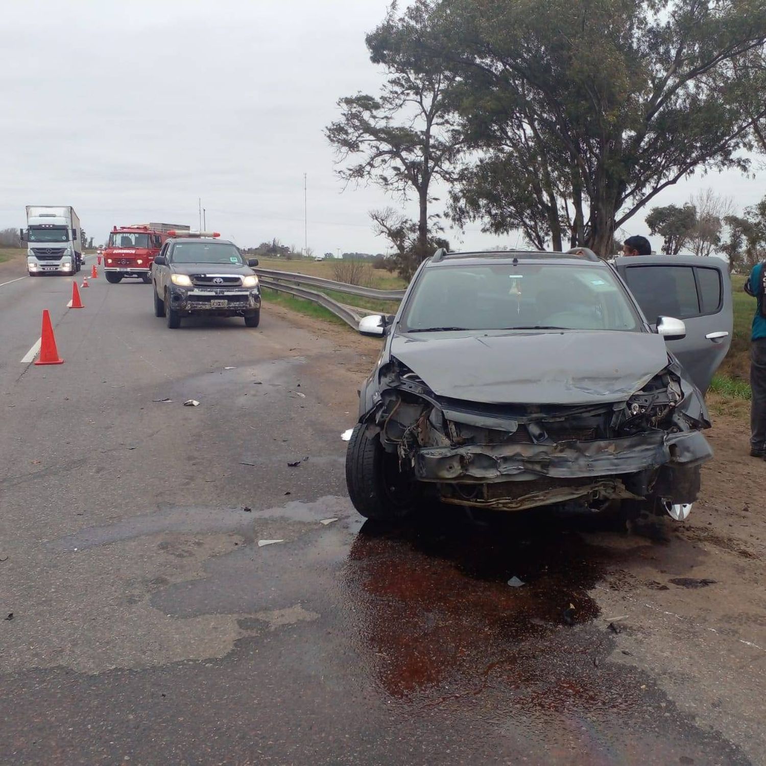 Una gualeguaychuense despistó en la Autovía Artigas y fue hospitalizada en el Centenario